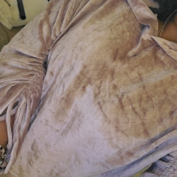 Express NWT velour hobo hoodie Medium - Picture 2 of 5